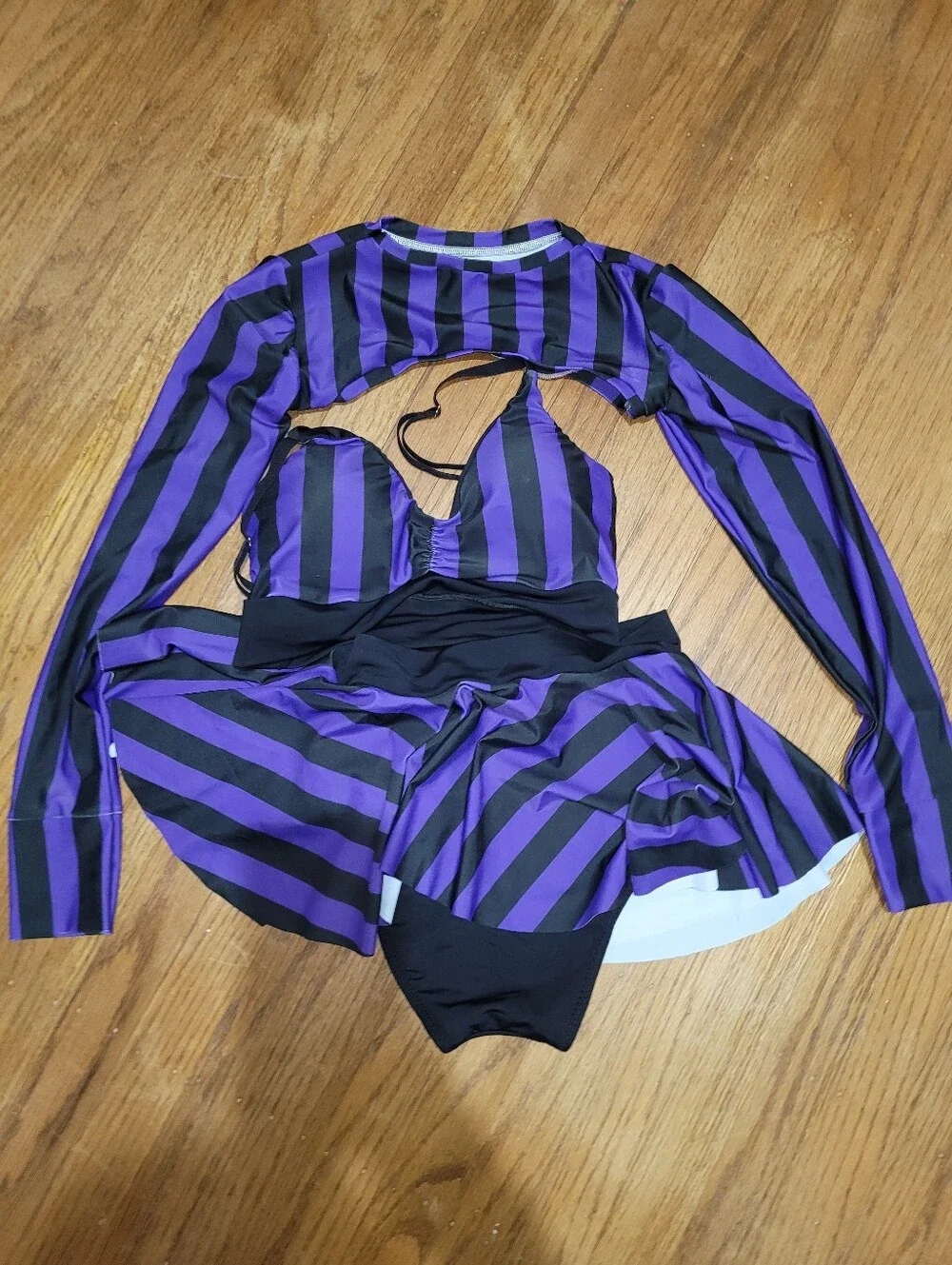 Perfectly Peachy - Pole Dance Halloween - Nevermore Set - Size Small